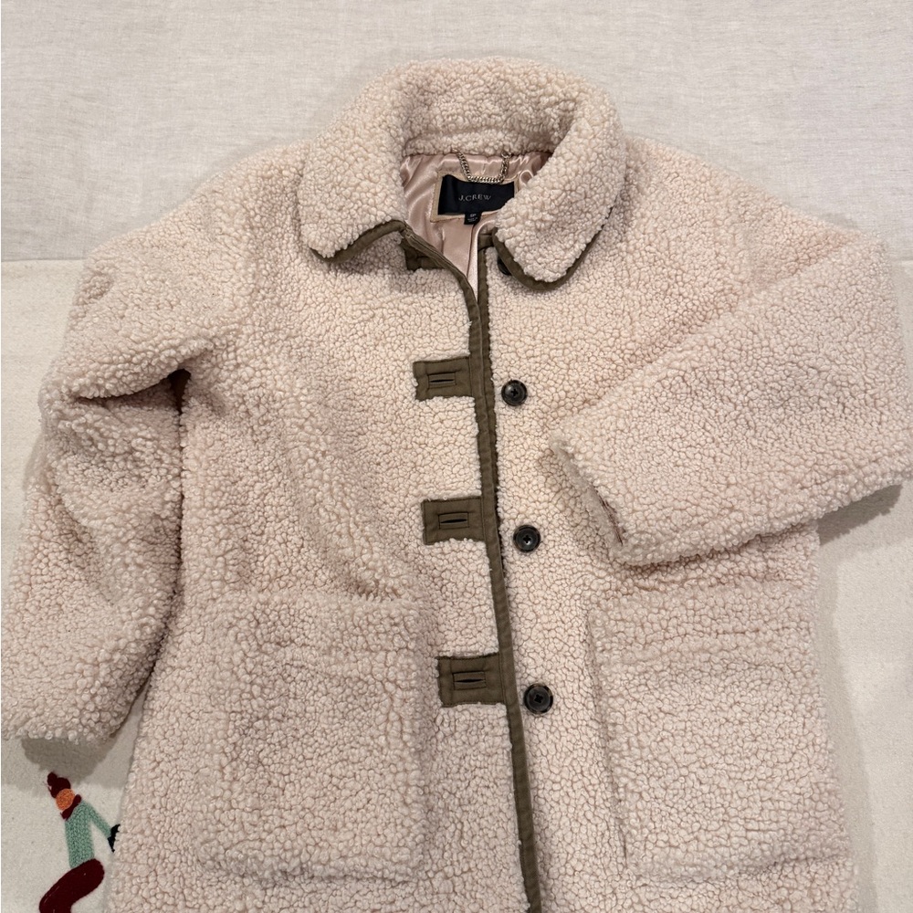 J. Crew Cream Sherpa Jacket